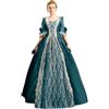 Generico Vestito Medievale Donna Elegante con Pizzi e Vita Alta Vestiti Eleganti Cerimonia Retrò Lungo Abito da Sera Curvy Gotico Costume Carnevale Dama Dell'800 Rinascimentale per Feste, Halloween, Capodanno