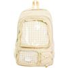 WYXDYSJWM Ita Bag, zaino con display per badge Ita, borse casual per studenti con finestre trasparenti per donne e adolescenti, borsone anime con borsa per display pin, Giallo, L