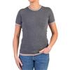 Marenza Girocollo Donna Manica Corta Bicolore Misto Cashmere Seta Made in Italy Maglione Paricollo Pullover Maglia Mezza Manica Lana Merino Cachemire Maglioncino Beige Blu Grigio Regalo