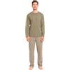 TRAMAS+ Pigiama Uomo in 100% Cotone, Pigiama Uomo Completo Lungo con Maniche Lunghe, Comodo e Traspirante - L, Arpani Verde