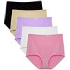 FallSweet Slip Taille Haute Sans déformation, Sous-vêtements pour Femmes, Culottes Sans Couture, Paquet de 5（Color,XL）