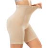 Vijamiy Guaina Contenitiva Donna Vita Alta Elasticizzata Senza Cuciture Modellante Pancia Piatta Mutande Contenitive Donna con Antiscivolo Shapewear Post Parto(della Pelle,L)