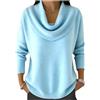 Generic HUIFUAO Maglioni con Collo ad Anello da Donna Eleganti Maglioni Eleganti Maglieria Autunno e Inverno Caldo Comodo Morbido Manica Lunga Pullover novità Festa Sera Uscire Camicette, Azzurro Chiaro, M