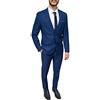 Evoga Abito Uomo Sartoriale Blu Slim Fit Vestito Smoking Elegante Cerimonia