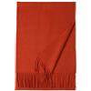 Prettystern Sciarpa Uomo Donna Pura Lana Morbida Scialle Foulard Tinta Unita Con Frange invernale - rosso-arancio