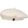 Borsalino Berretto Basco Donna | 100% Lana | Patrizia Beret | Made in Italy (Bianco Panna)