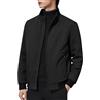 pvucpot Giacca Leggero Primavera Giaccone Classica Mezza Stagione con Zip Cappotto Tempo Libero Multitasche Giubbino da Uomo