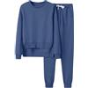 Generico Tute Donna Casual Leggera Tuta Da Casa Curvy Pullover Felpa Senza Cappuccio E Jogging Pantaloni Set Coordinati Abbigliamento Elegante Morbida Completi 2 Pezzi Ginnastica Workout Fitness Outfit