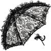 VON LILIENFELD® Parasole Ombrellino Sposa Donna Accessori Automatico Désirée nero