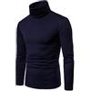 CLSSLVVBN Maglia Termica Uomo Cotone Dolcevita Tinta Unita Manica Lunga Pullover Inverno Casa Scuola Dormire Per Intimo Indossare Per Intimo Maschile, Blu scuro, M