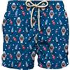 Saint Barth Mc2 Uomo Costume da Bagno Short LIG0003-Watch Break Poliestere Blu Scuro XXL