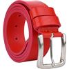 CM Conte Massimo Conte Massimo Cintura Uomo in Vero Cuoio Pezzo Unico, Made in Italy, Fibbia Nickel Free, Accorciabile, Alta 4 cm Con Scatola