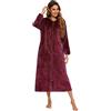 obaSeteck Womens Long Warm Robe Zipper Pile Plush Pajamas Soft Housecoat