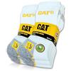 CAT Caterpillar - 6 Paia di Calzini da Lavoro da Donna, Taglia 35-50, Bianco, 39-42