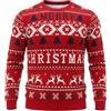 Litherday Maglione di Natale per Uomo Maglione in Maglia con Motivo di Albero di Natale e Renna Collo Giro Maglione Invernale per Uomo