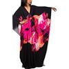 L-Peach Beach Caftano da Donna Oversize Camicia da Notte Boho Kimono Biniki Coprispalle Sarong Pareos