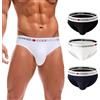 Summer Code Slip Hipster Uomo Intimo Mutande in Cotone Comode e Traspiranti Male Underwear, Nero/Bianco/Blu Navy, S
