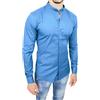 AK collezioni Camicia Uomo Cotone Slim Fit Casual Elegante con Colletto Coreana