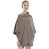 Iris Sprite Scialle Donna con Bottoni Multiuso Poncho in Maglia con Sensazione di Cashmere, cachi, Taglia unica