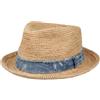 Stetson Madison Cappello Fedora Player Rafia con Fascia in Tessuto Unisex Primavera Estate