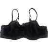 Victoria's Secret Bralette a fascia in pizzo rosa da donna, nero, S