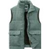 Goolecrimp Giacca Invernale Imbottita Calda da Uomo Gilet Invernale a Forma di Cuore Gilet Imbottito Caldo Gilet da Sci e Neve Giacca in Velluto a Coste Senza Maniche con Fodera in Peluche (Verde,M)