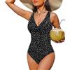 LOKLNEYK Costume Intero Donna Bikini Costume da Nuoto Sportivo Costume da Bagno Donna Intero Modellante Contenitivo Piscina Mare Taglie Forti