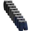 Lowbangge Boxer Uomo Cotone 9 Pezzi, Estremamente Confortevoli Traspiranti | Mutande Uomo Di Cotone Senza Etichette, Aderiscono Perfettamente Al Corpo, Delicate Sulla Pelle, Ideali Per L'Uso Quotidiano