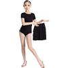 HWBZSZY 2 PZ Ragazze Frangia Gonna da Ballo con Body Bambini Abiti da Ballo Vestito per Latino Salsa Samba Rumba Tango Nappa Dancewear Competizione Prestazioni Pratica Costume 5 Colori,Nero,170cm