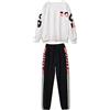 amropi 2 PCS Set Completo Ragazze Tuta a Righe Felpa Top + Jogging Pantalonio Bianco Nero,7-8 Anni