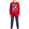 Sonic The Hedgehog Pigiama per Ragazzi, T-Shirt e Pantaloni Lunghi Set 2 Pezzi per Ragazzo, Pigiama in Morbido Cotone Rosso, Taglia 4 Anni - Rosso