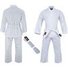 VERSAL Kimono da Karate per Bambini/Adulti | Uniforme da Karate Bianca per Studenti | Uniforme Leggera da 8oz in Policotone per Arti Marziali, Addestramento e Sparring Taekwondo con Cintura, bianco
