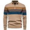 Generico Maglione Mezza Zip Uomo Lana Invernale Elegante Pullover Dolcevita Caldo Manica Lunga Maglioni Stand Collare Casual Pesante Basic Giacca Felpe Cashmere Nero Sweater Termica Classics Maglioncino Moda