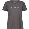 CMP T-Shirt Girocollo Dry Function con Logo Donna Art.39T5676P (IT, Testo, XL, Regular, Regular, Terra)