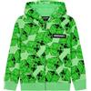 Minecraft Felpa con cappuccio Creeper da ragazzo, con cappuccio e chiusura lampo, verde chiaro, 158