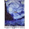 GFM® Scialle in misto lana e cashmere con stampa artistica basata su dipinti, per autunno inverno (PWSHL), L