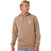 Rip Curl - Felpa con cappuccio Search Icon da uomo - 100% cotone biologico - Motivo stampato - Tasche canguro - Confortevole ed ecologico, Dune di sabbia, M