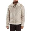 Giosal Giubbotto Montone Uomo Chiodo College Con Zip Giacca Imbottita Calda Aviatore Con Pelliccia Casual Vari Colori (IT, Testo, S, Regular, Regular, Beige3)