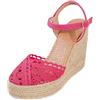 Generico Espadrillas Donna Zeppa - Sandali Chiusi Estive Eleganti Plateau Sandalo Chiuso Casual Comode Bohemia Scarpe Con Zeppas