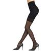 Sarah Borghi Collant Curvelle 40 Denari Donna, Calze in Lycra con Corpino Modellante Effetto Contenitivo, Made in Italy (nero, XL)
