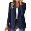 Generic Blazer da Donna a Maniche Lunghe Elegante - Giacca da Lavoro con UN Bottone per Ufficio, Smanicato da Business, Giacca a Portafoglio, Blazer Slim, Giacca Lunga Tinta Unita, Trench Casual, Giacca da