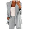 Generico Tailleur Donna da Cerimonia Taglie Forti Elegante Tailleur Pantalone da Donna Leggeri e Lavoro Suit con Risvolto Giacche da Abito Blazer Eleganti con Completo Pantalone/Gonna