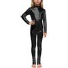 Duohropke Tuta metallizzata da ragazza, in ecopelle, per tutto il corpo, in pelle laccata, lucida, Unitards Catsuit, costume di carnevale, Shiny Bodycon, tuta intera a maniche lunghe con collo alto