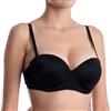 LORMAR Reggiseno Donna A Fascia con Spalline Removibili E Ferretto Colore Nero TG 1-XS