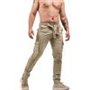 Instinct I Pantaloni Uomo Cargo Elasticizzati con Tasche Laterali Slim Fit, Pantaloni Tasconato Tasconi Multitasche Militari, Calzoni da Lavoro, Escursionismo, Trekking, Viaggio (54, Beige IN-901)