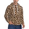 ZHAOUR Felpa con cappuccio da uomo in pile con stampa leopardata, alla moda, streetwear per tutti i giorni, viaggi e tempo libero