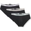 Emporio Armani Stretch Cotton Core Logoband 3-Pack Brief, Slip Uomo, Nero (Black-Black-Black), XL