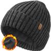 FURTALK Beanie Hat Uomini Donne Cappelli Invernali Foderati in Pile Cappello Termico Caldo Cappello a Maglia Cuffed Beanie Unisex Plain Skull cap