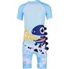 A2Z 4 Kids Costume da bagno intero per ragazzi e ragazze, a maniche corte, ad asciugatura rapida, motivo dinosauro, squalo, per bambini, piscina, spiaggia, giochi d'acqua, abbigliamento per le vacanze
