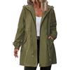 Cocila Giacca Antipioggia Da Donna Taglie Forti Lunga Leggera Con Cappuccio E Cappotto Invernale Elegante Green Xl Giubbotto Invernale Xs Con Alamari Gilet Senza Maniche